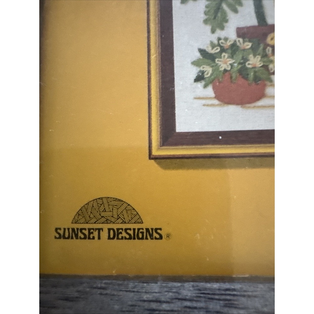 Vintage 1977 Sunset Designs Jiffy 5" x 7" Hardwood Frame Embroidery Crewel NEW - Picture 3 of 6